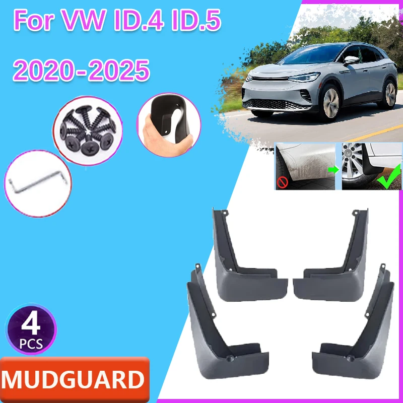 

For Volkswagen VW ID.4 ID.5 ID4 ID5 2020-2025 Car Mudguards Splash Guards Wheels Protect Covers Wheel Protector Auto Accessories