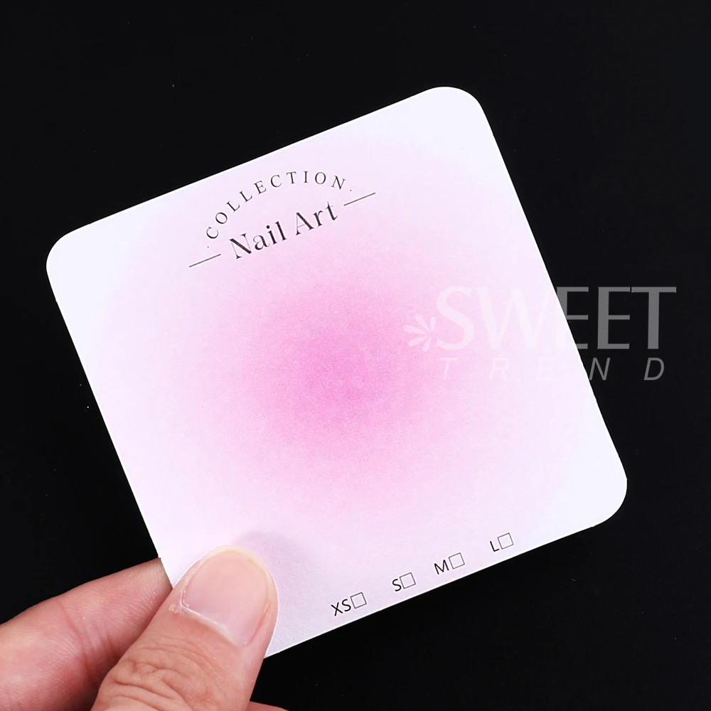 20/30/50/100 Uds. Tarjeta de exhibición de Arte de uñas de 6,5x6,5 cm, tablero de tarjeta de embalaje para uñas a presión, tarjeta de paquete de decoración de exhibición de uñas postizas para manicura