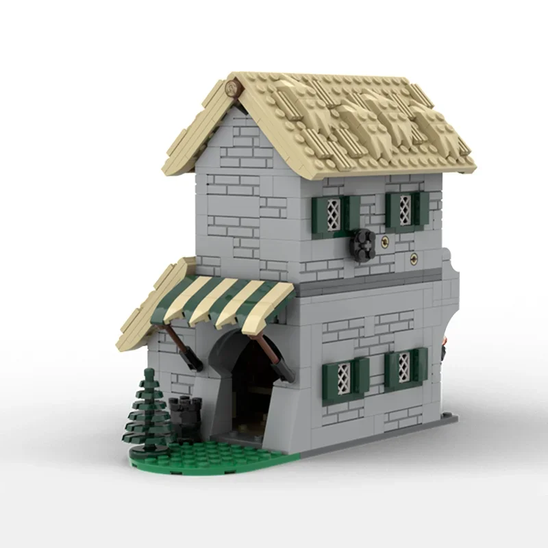 

660pcs Moc Medieval Carpenter's Shop Modular Castle Model Building Blocks DIY Creative Assembly Bricks Toys Kids Christmas Gifts