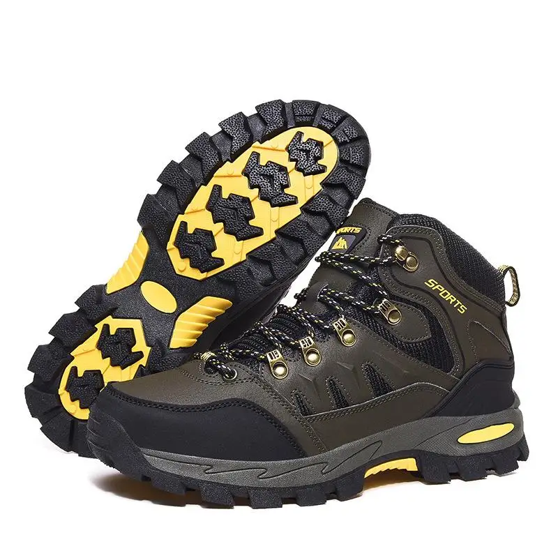 Large Size High Top Outdoor Mountain Climbing Shoes for Men 45 Hiking Shoes 47 Couple Trekking Outdoor Shoes Home Wear Resistant