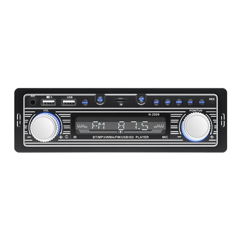 B04C-Auto Bluetooth MP3-speler, machine met enkele spindel, autoradio, dubbel opladen via USB, TF-speler