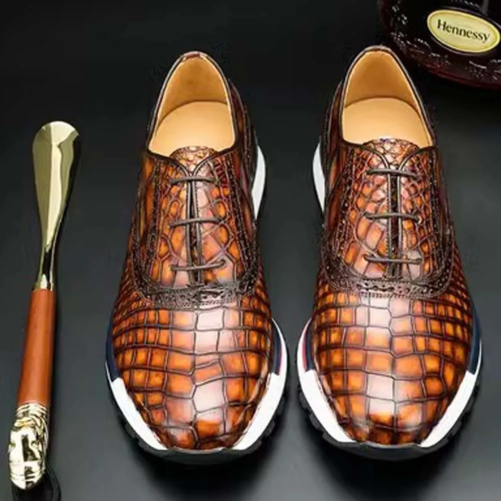 laimanxiniu new arrival crocodile leather male crocodile shoes men Casual shoes  genuine crocodile leather  Men's Shoes