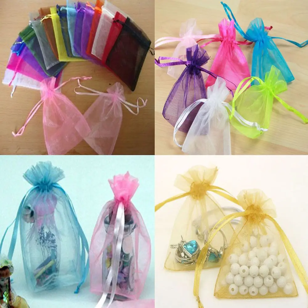 Luxury Jewellery 50pcs Candy Bags Organza Gift Bags Packing Pouches