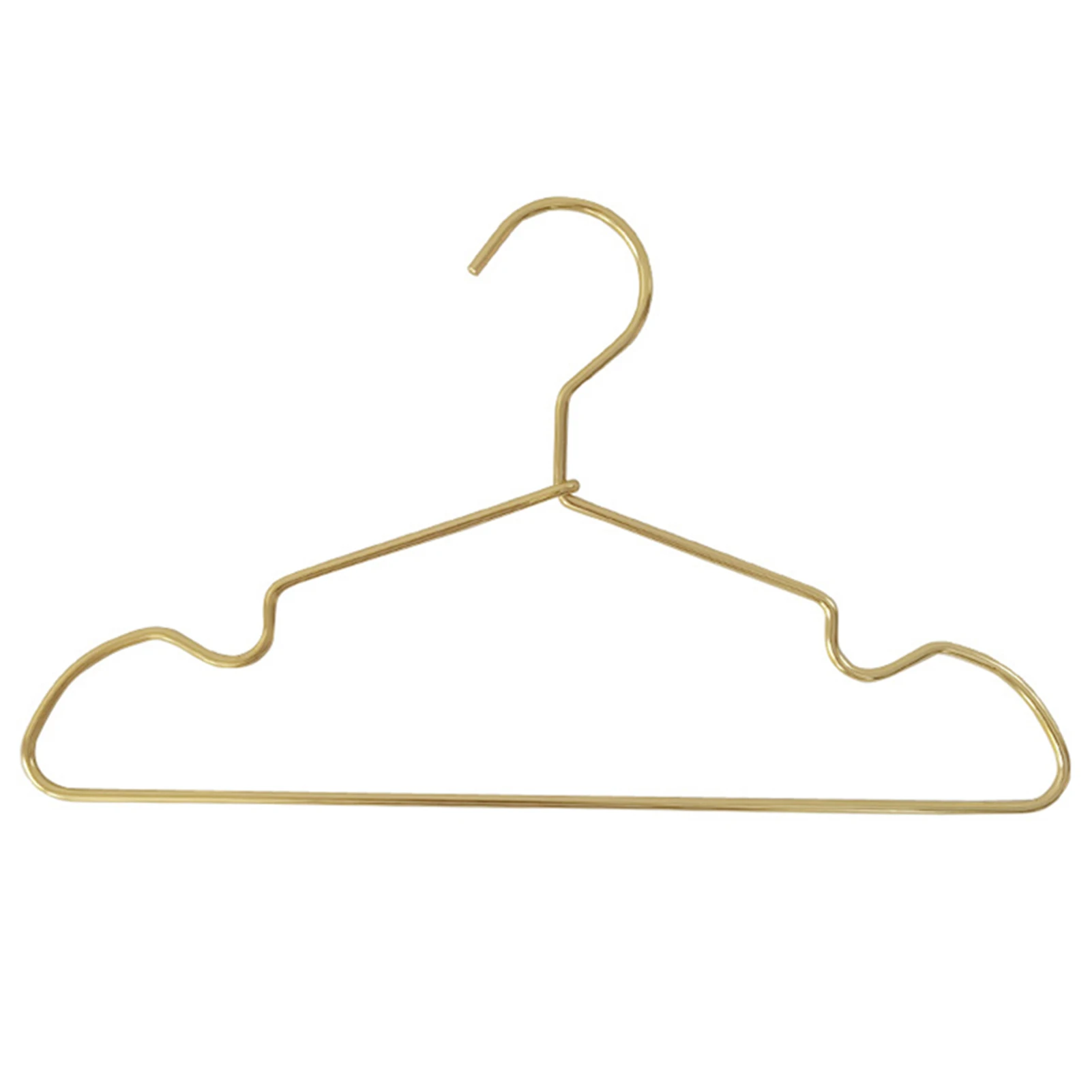 10pcs Children Clothing Hanger with Non-Slip Grooves Metal Hanger for Girls Boys Shirts Skirts Coats