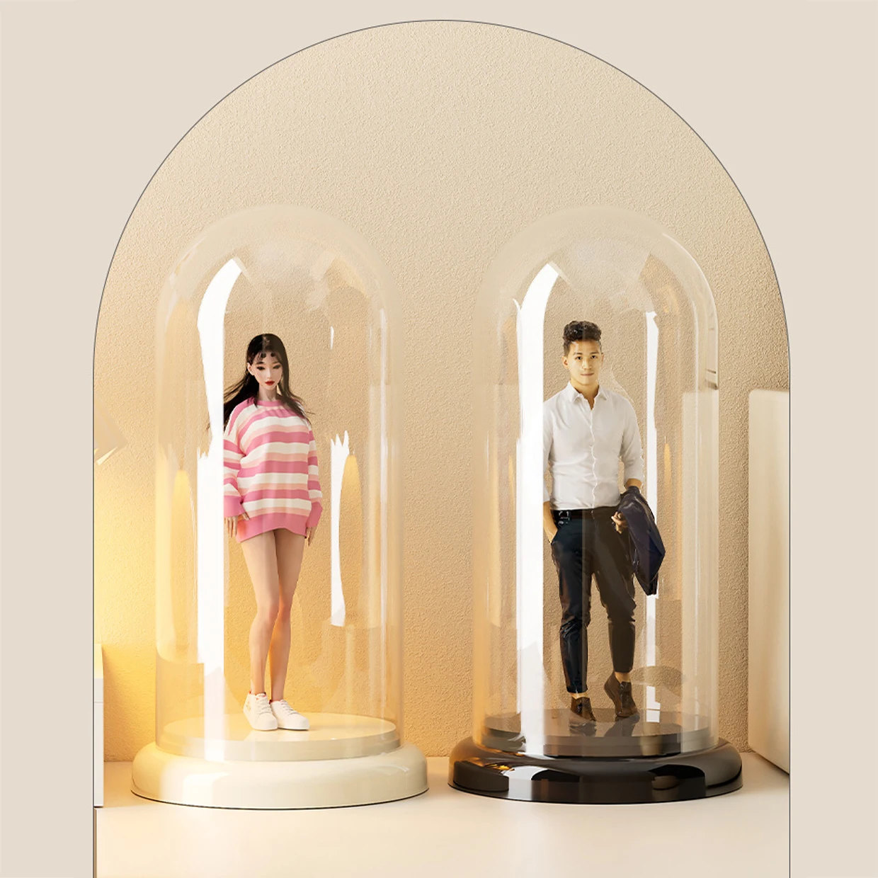 

Современный прозрачный акриловый пылезащитный прозрачный шкаф-витрина, коллекция многофункциональных настольных пылезащитных витрин