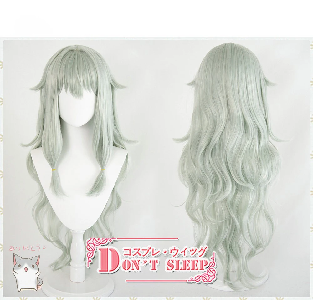 

Anime Project SEKAI COLORFUL STAGE! 80cm Long Kusanagi Nene Green Curly Cosplay Wig Heat Resistant Kusanagi Nene Wigs