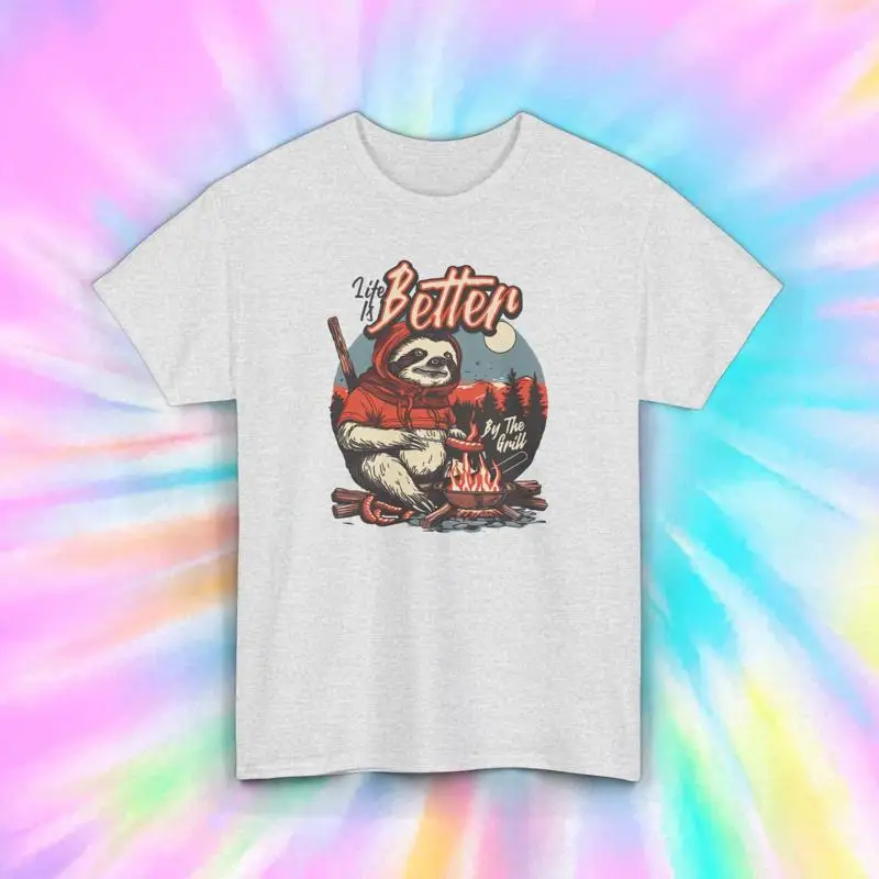 

Футболка Life is Better by the Grill Sloth BBQ Fun Outdoor S 5XL