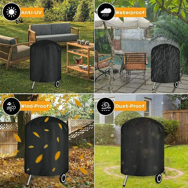 Garden Oxford cloth BBQ grill cover Outdoor waterproof for skewers BBQ grill Fire table Sun protection cover - view 2