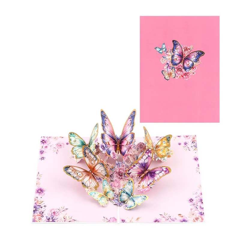 3D-Schmetterlings-Pop-up-Grußkarte – perfekt für Geburtstage, Jubiläen, Thanksgiving usw. Für alle Gelegenheiten geeignet.