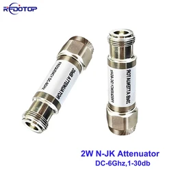 DC-6GHz 2W N Type Attenuator 3/5/6/10/15/20/30dB N Male to N Female Connector RF coaxial Attenuator VSWR≤1.2 50 Ohm