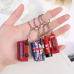 London Red&Blue Bus Key Organizer Mail Box Key Holder Key Pendant Keychain Souvenir Gifts for Men Key Chain Key Ring Keyring