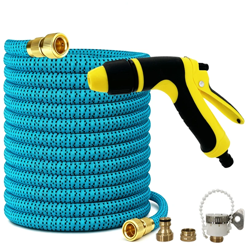 3X Expandable Garden Water Pipe, High-Pressure Car Wash Gun, Multifunctional Nozzle, Garden Water Pipe, Irrigation Pipe 25-125FT