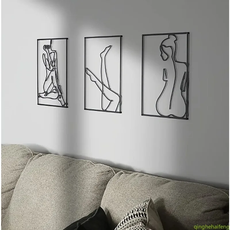 فن جداري مجردة لفتاة واحدة عصرية عارية ، لوحة بسيطة ، ديكور لغرفة المعيشة ، غرفة النوم ، صالة والجمالية #4