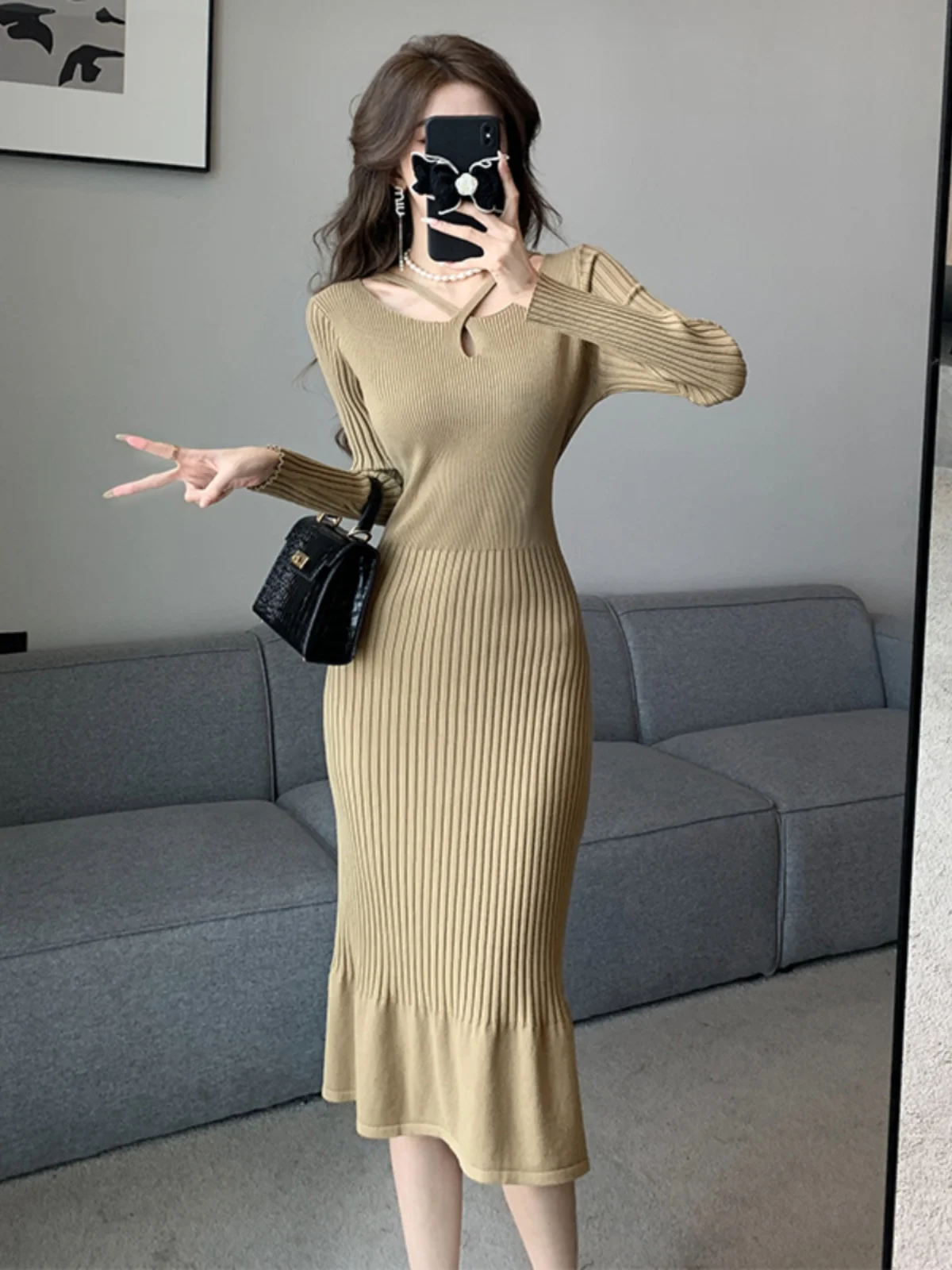 Thiened Knitted Dr …