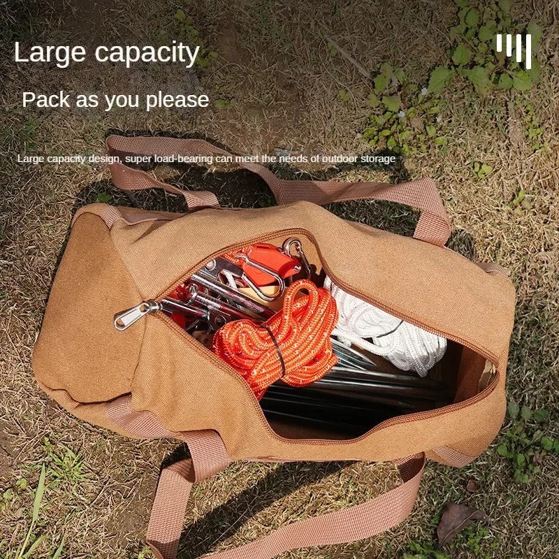 Camping Tool Organizer Bag Large Capacity Hammer Stakes Pegs Bag Lightweight Tent Peg Ground Nail Holder Bag for Outdoor Camping