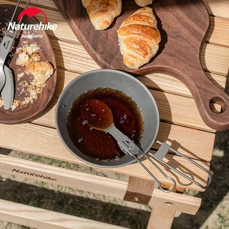 

Camping Pan Fold Portable Titanium Tableware Pan