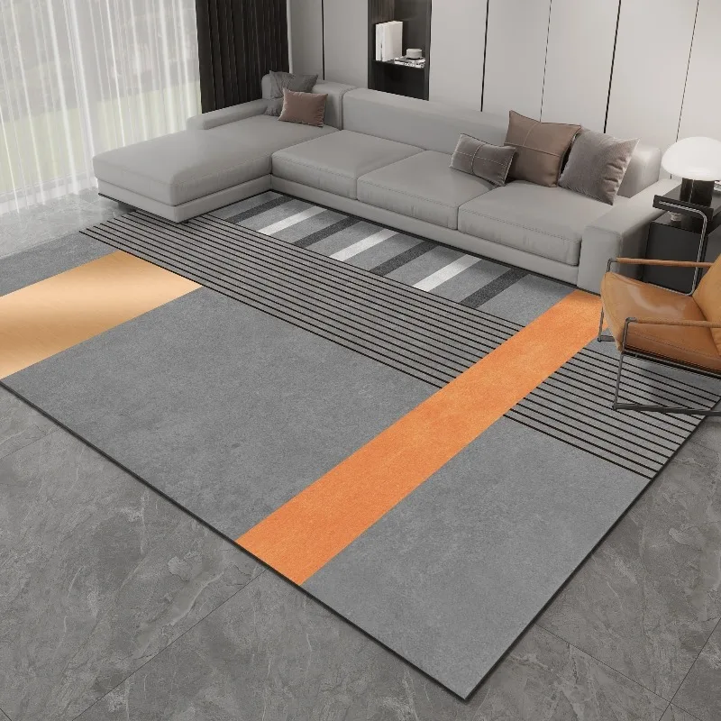 

Gray Living Room Carpet Large Area Bedroom Carpets Soft Bedside Floor Mat Modern Minimalist Luxury Home Decoration Rug 회색 거실 카펫