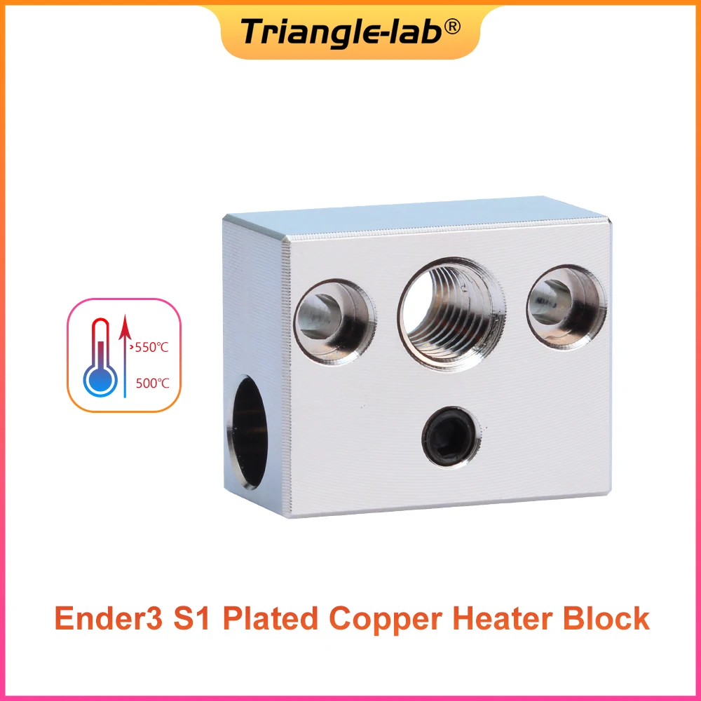 Trianglelab Ender3 S1 Plated Copper Heater Block Compatible With Eneder3 S1 High temperature 3D printer accessories