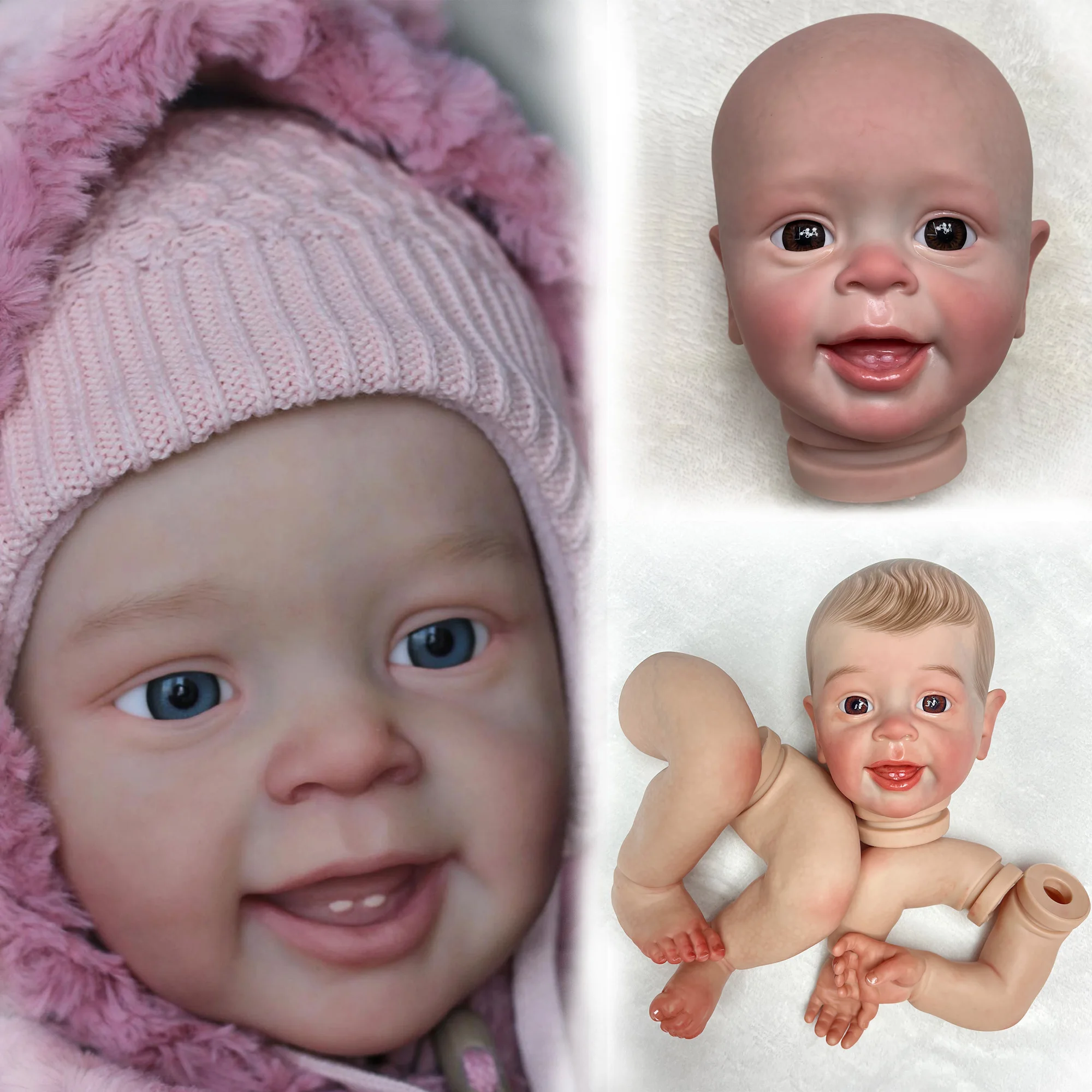 

22" Yannick Genesis Artist Paint Bebê Reborn Doll Kits Realistic Newborn Baby Unassembled Doll Kit Toy Kit Bebé Reborn