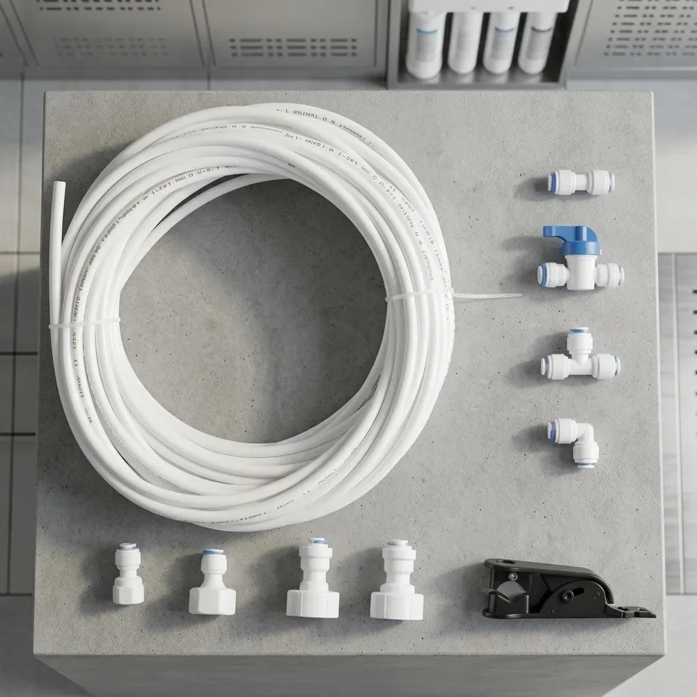 Household Water Filter Parts PE Pipe Connector Set For Clean Drinking Water High Density Polyethylene Leak Proof Design