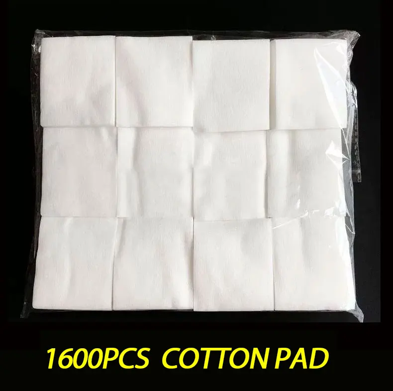 1600Pcs Permanent Makeup Cotton Pads Wipe Pads Nail Art Cleaning Pads Tattoo Supplies Facial Cotton Tattoo Ink Remover Tool