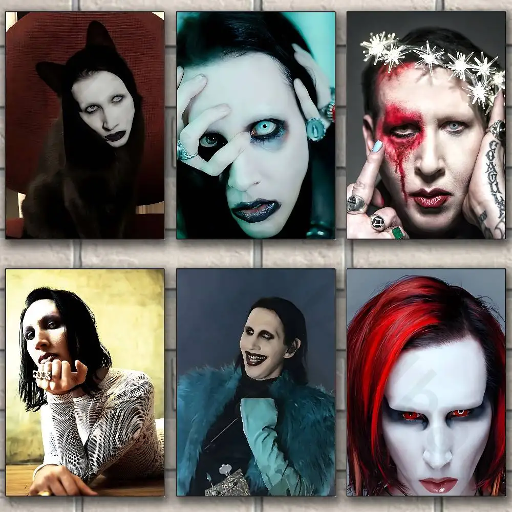 

M-MarilynS M-MansonS new group Poster HD home decor sticky wall waterproof home living room bar aesthetic decor