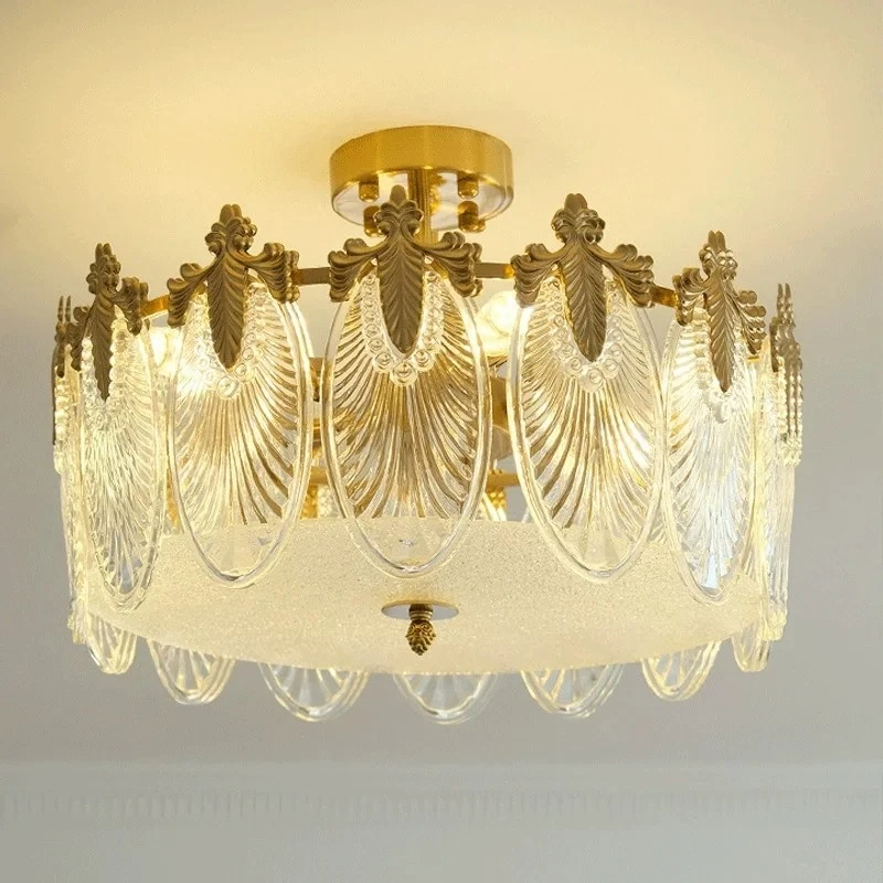 European Style Oval Peacock Glass Chandelier Hotel Lobby Bedroom Living Room Study Modern Minimalist