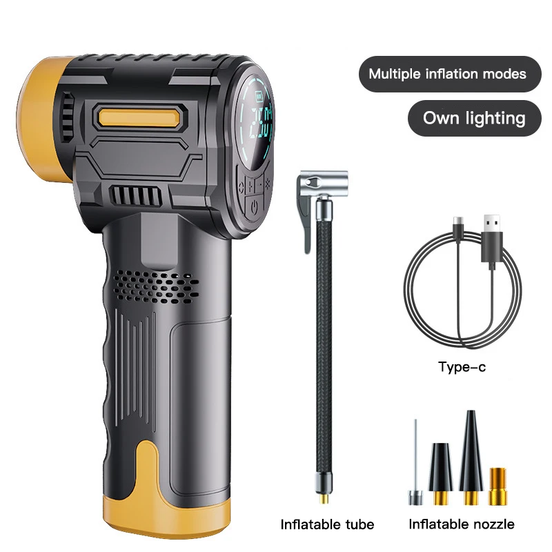 

New Handheld Portable Car air Intelligent Digital Display Full Stop Spiral Pressure Rapid Inflation with Lighting