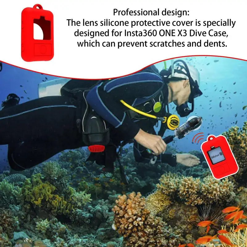 Silicone Protective Case For Insta360 GPS Action Remote Control Apply for Insta360 X3/ONE X X2/ONE R RS Panoramic Motion Camera