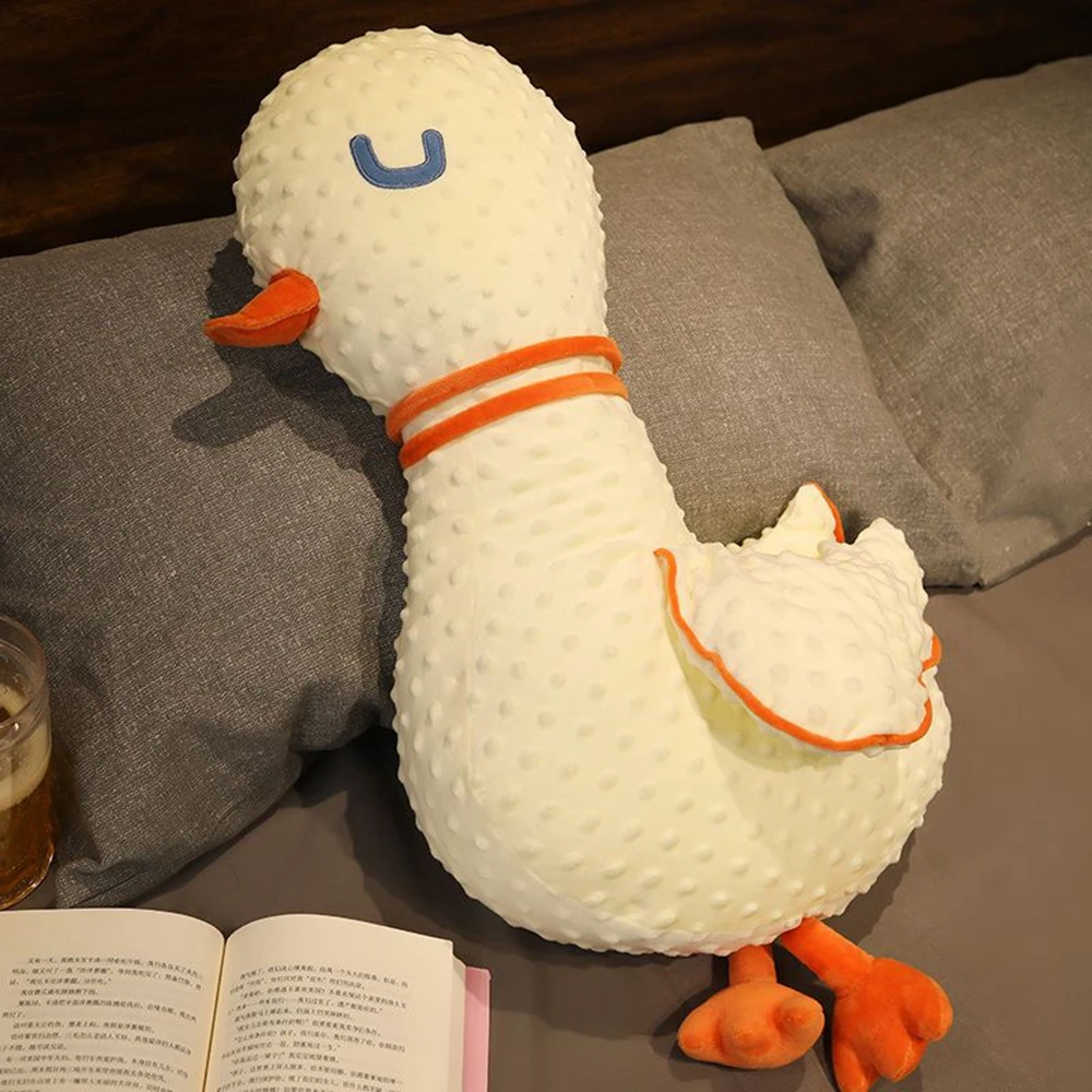 30CM Pellet Velvet Cute Duck Plush Toy Simple Exquisite Sleep Accompany Little White Duck Doll Festival Gifts For Children's