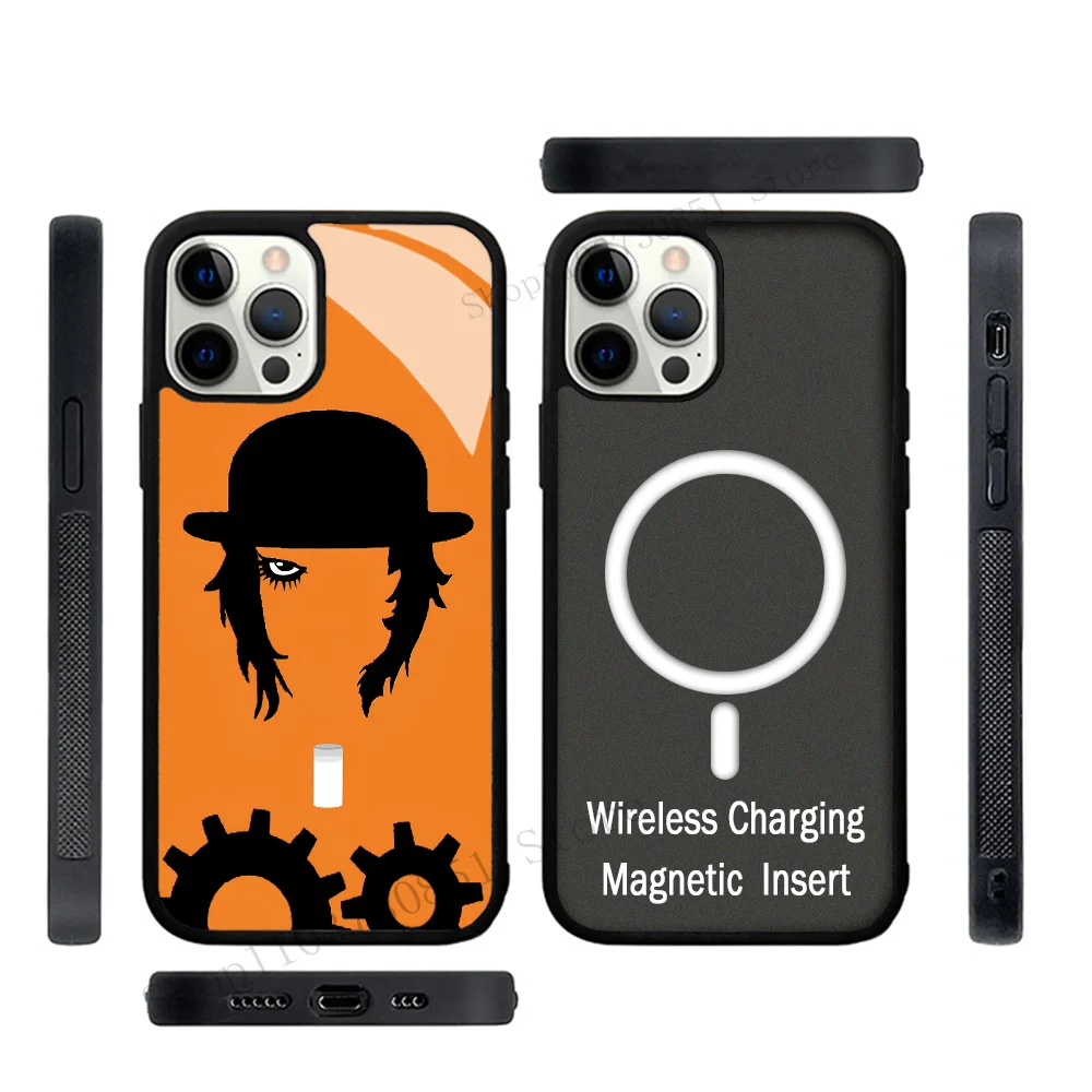 A Clockwork Orange Film Phone Case Strong Magnetic For IPhone 15 14 13 Pro Max 11 12 Mini Alex Mirror For Magsafe