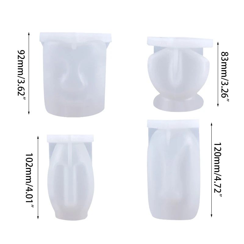 บทคัดย่อ Face รูปซิลิโคนเทียนแม่พิมพ์ทำด้วยมือ DIY เบเกอรี่แม่พิมพ์สบู่ Mould