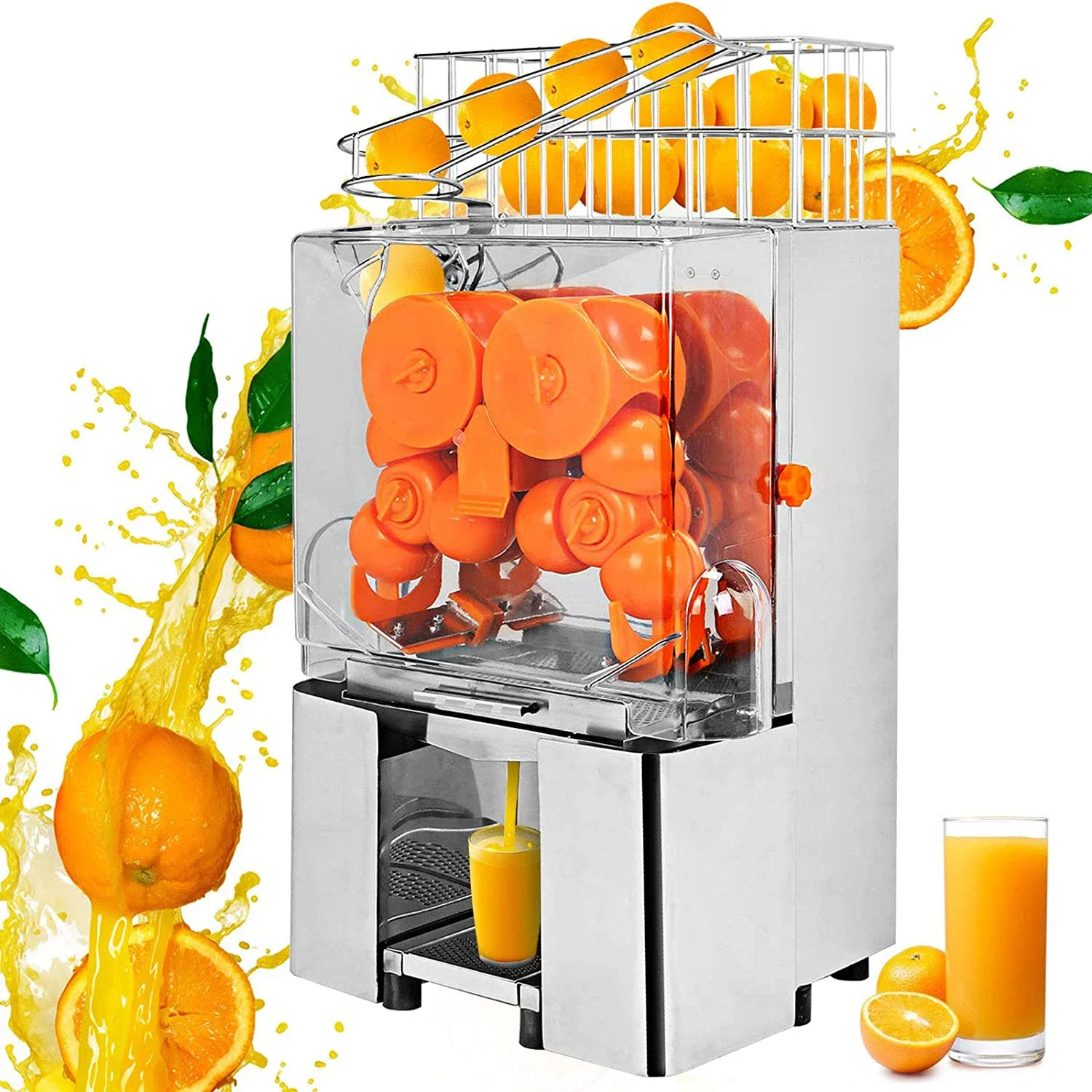 Bokni Commercial Orange Juicer สแตนเลสเครื่องคั้นน้ําผลไม้อัตโนมัติอุตสาหกรรมเครื่องทําน้ําผลไม้ไฟฟ้า Orange Squeezer