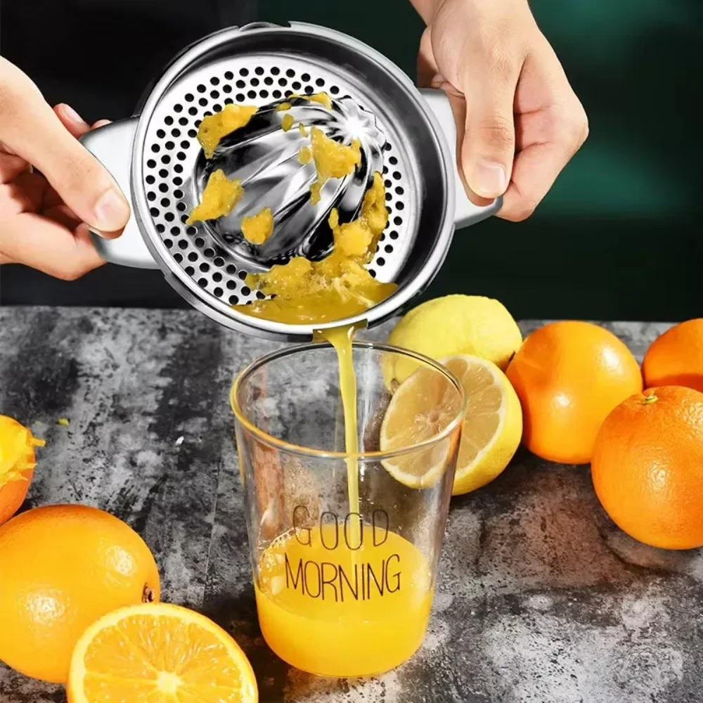 Portable Lemon Orange Manual Fruit Juicer 304 Stainless Steel Kitchen Accessories Tools Citrus Raw Hand Pressed Juice Maker