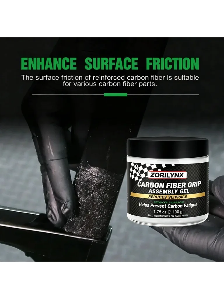 AliExpress NONE Professional Bicycle Frame Anti Slip Paste Carbon Fiber Assembly Gel Reduces Slippage for Handlebar Seatpost 100g ZORILYNX