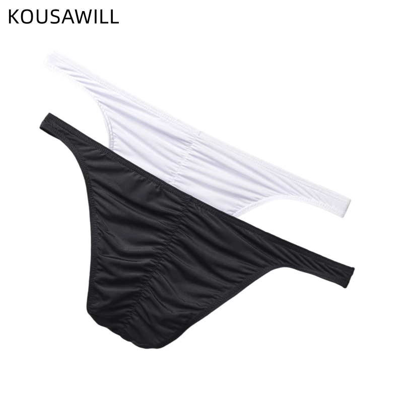 Men Bikini Sexy Briefs Underwear Ice Silk Butt-lifting Male Panties Cuecas Calzoncillos Hombre Slips Quick Dry Mens Lingerie