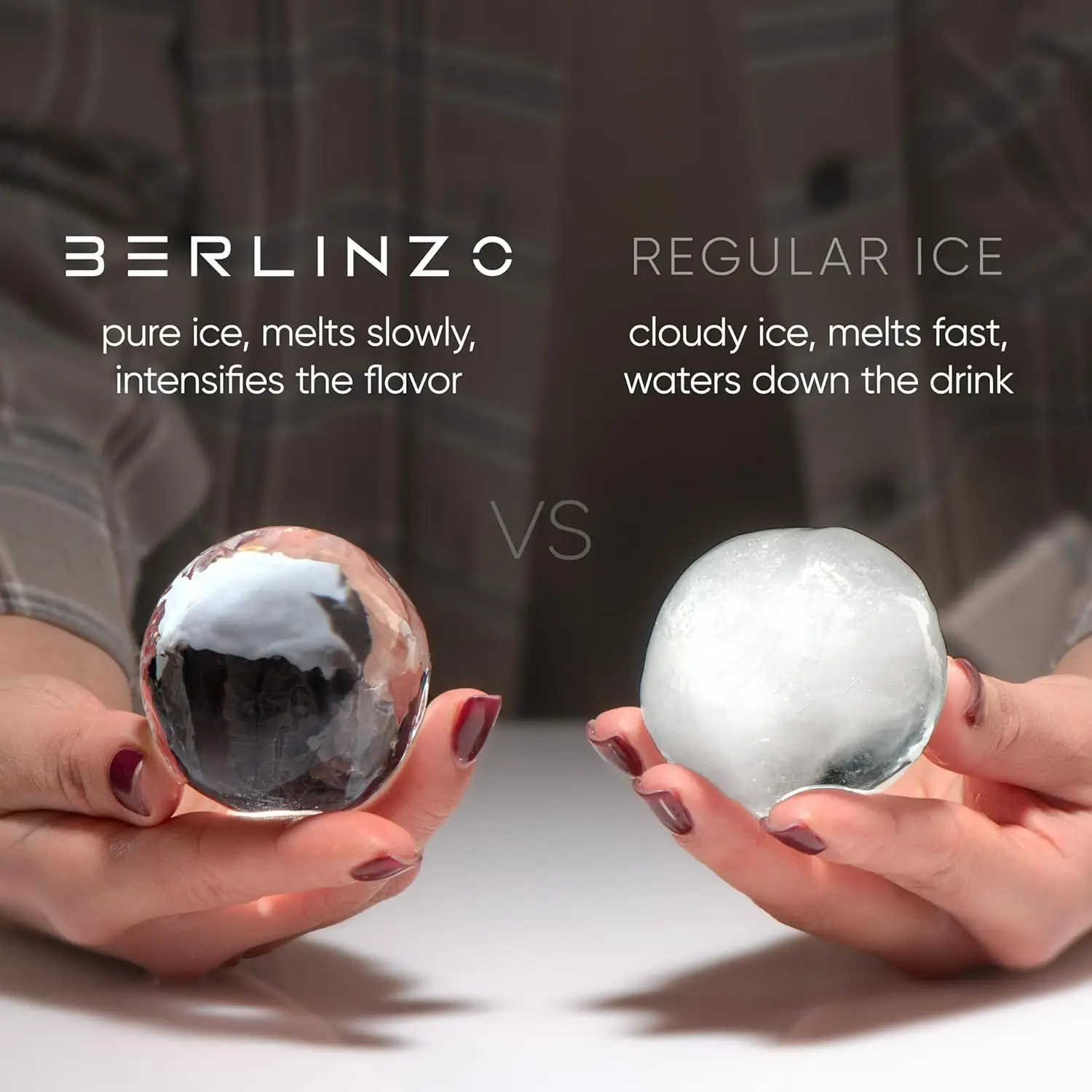 Machine à boules de glace transparentes de qualité supérieure, 2 grandes glaces en cristal de 2024 pouces, pour cocktail de whisky, mise à niveau 2.4