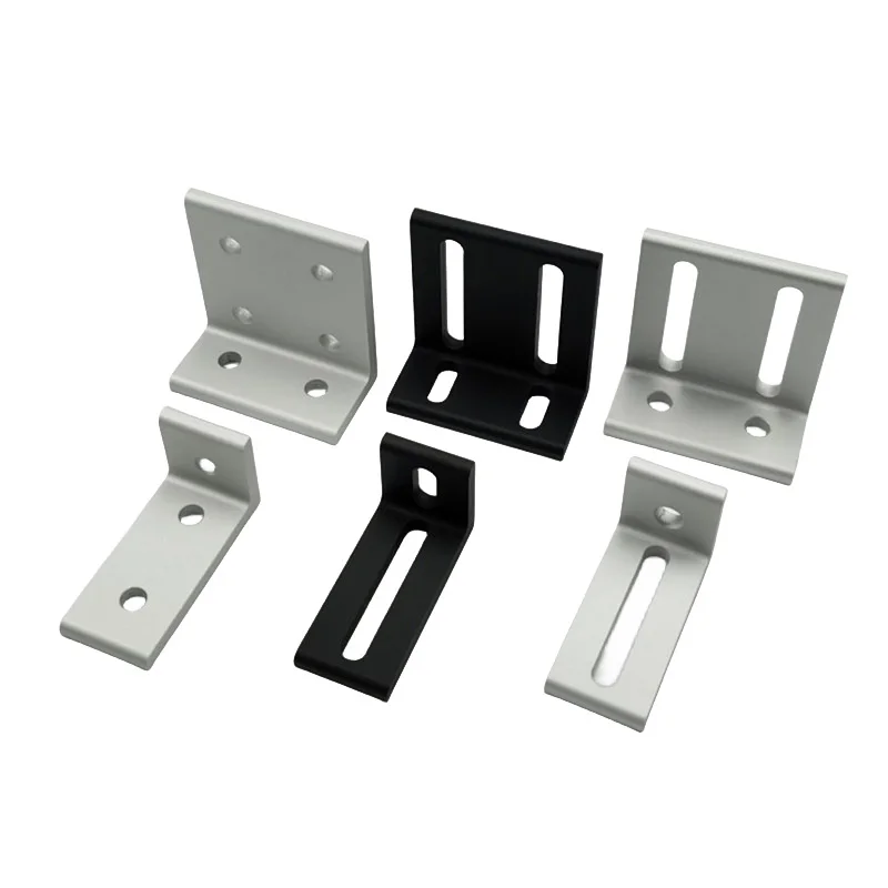 Adjustable Unequal‑Sided 90 Degree Right‑Angle Bracket Aluminum Profile Vertical Connector for Wall Mount Fixing Hardware