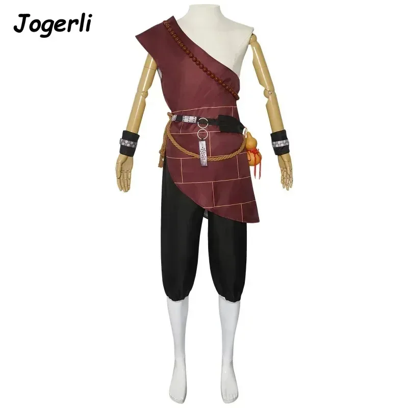 أزياء Jogerli Black Myth Wukong التأثيرية للأطفال البالغين بدلة القرد الملك كوس ملابس لعب الأدوار للأطفال ؛ 3,c'5.b;8'