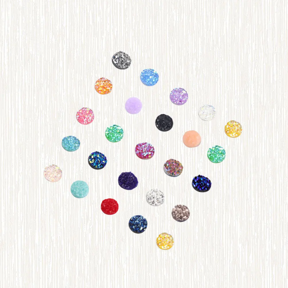 200pcs Resin Rhinestones 8Mm Round Flat Back Mixed Colors Diy Jewelry Making Craft Supplies For Bracelets Necklaces Decor