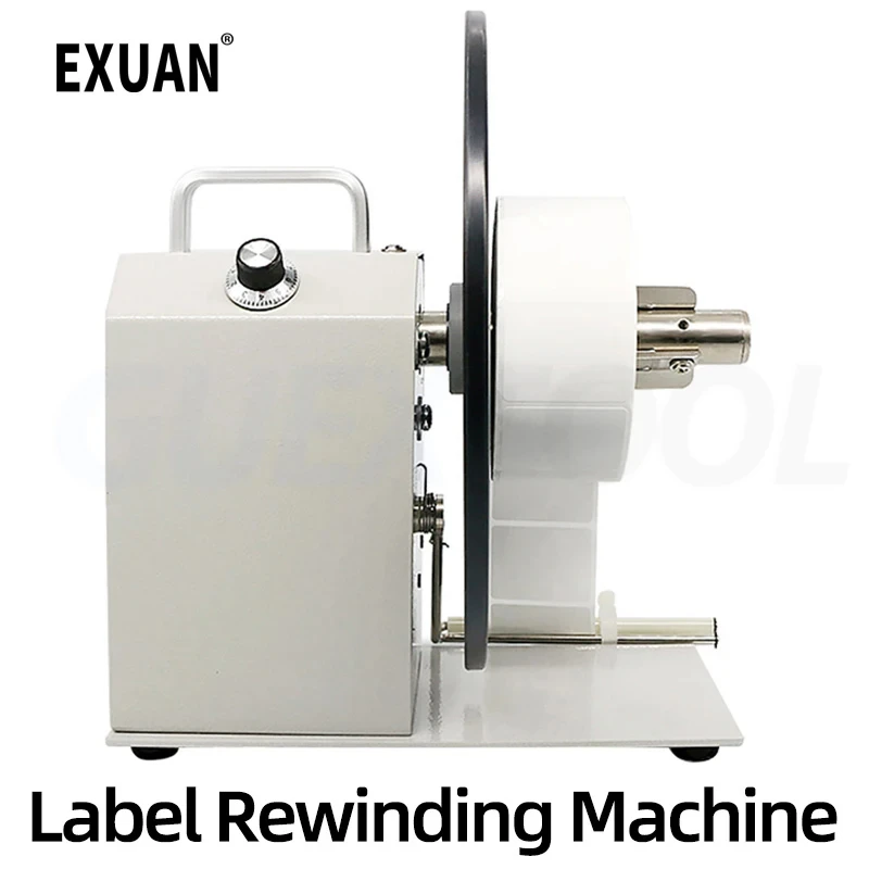 220V Adjustable Speed Two-Way Automatic Synchronous Barcode Label Rewinding Machine Self-Adhesive Film Label Tape Rewinder