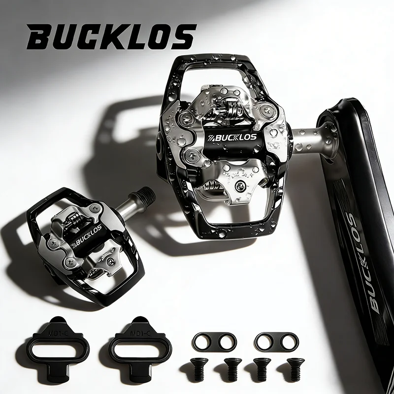 

BUCKLOS Bike Lock Pedal for SPD 9/16 Mountain Aluminum Alloy Bike Pedal MTB Self-locking Pedal for SHIMANO Bicycling Accessories