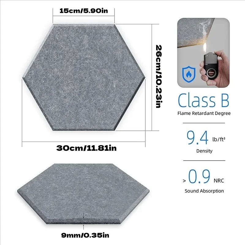 3/5 قطع من الألواح الممتصة للصوت، بلاط حائط صوتي ذاتي اللصق، تقليل الضوضاء للجدران الداخلية، مثالي لغرف الموسيقى ﻿