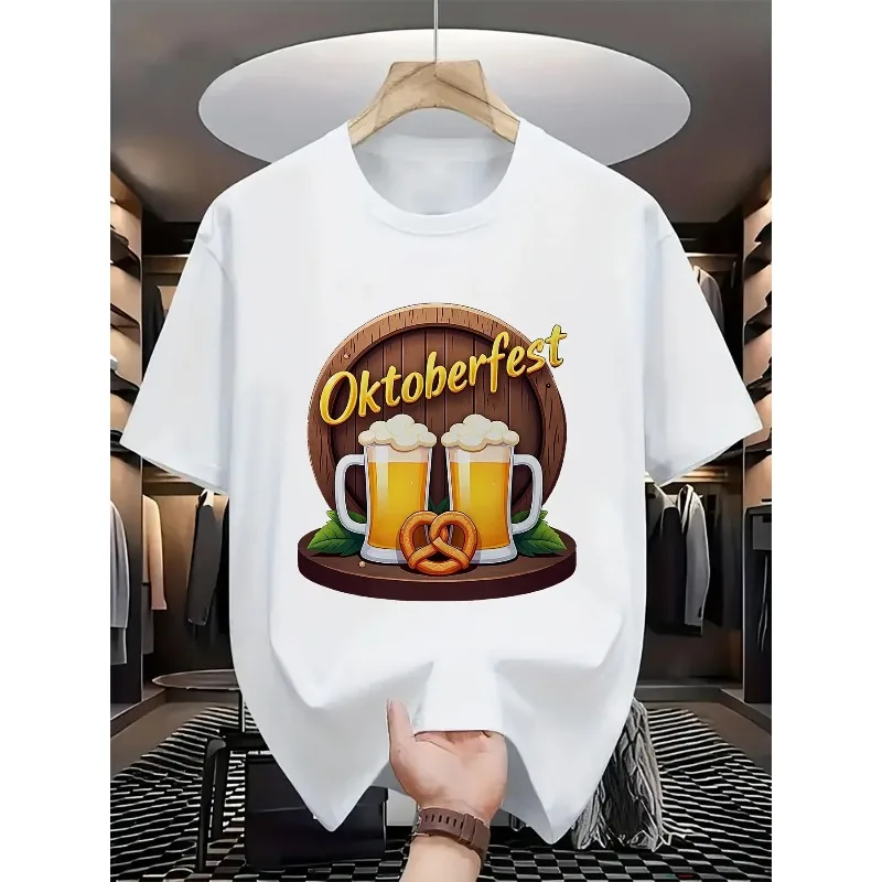 

Oktoberfest Beer Festival T-Shirt Funny German Pretzel Mug Graphic Tee for Men Women Drink Party Celebration Costume Shirt 2025