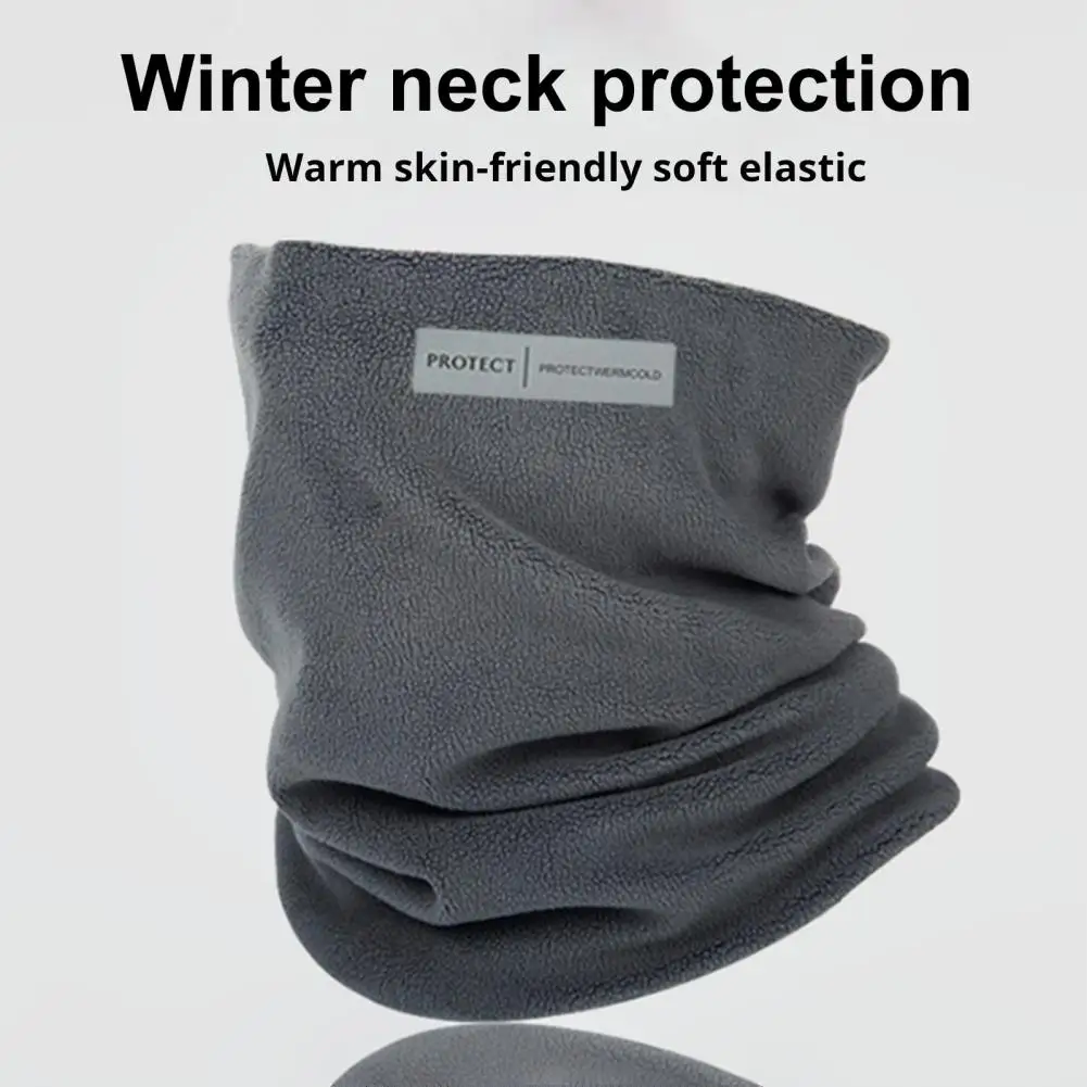 Women Thermal Scarf Winter Cycling Windproof Neck Warmer Hat for Men Thick Knitted Scarf with Anti-slip Design Multifunctional