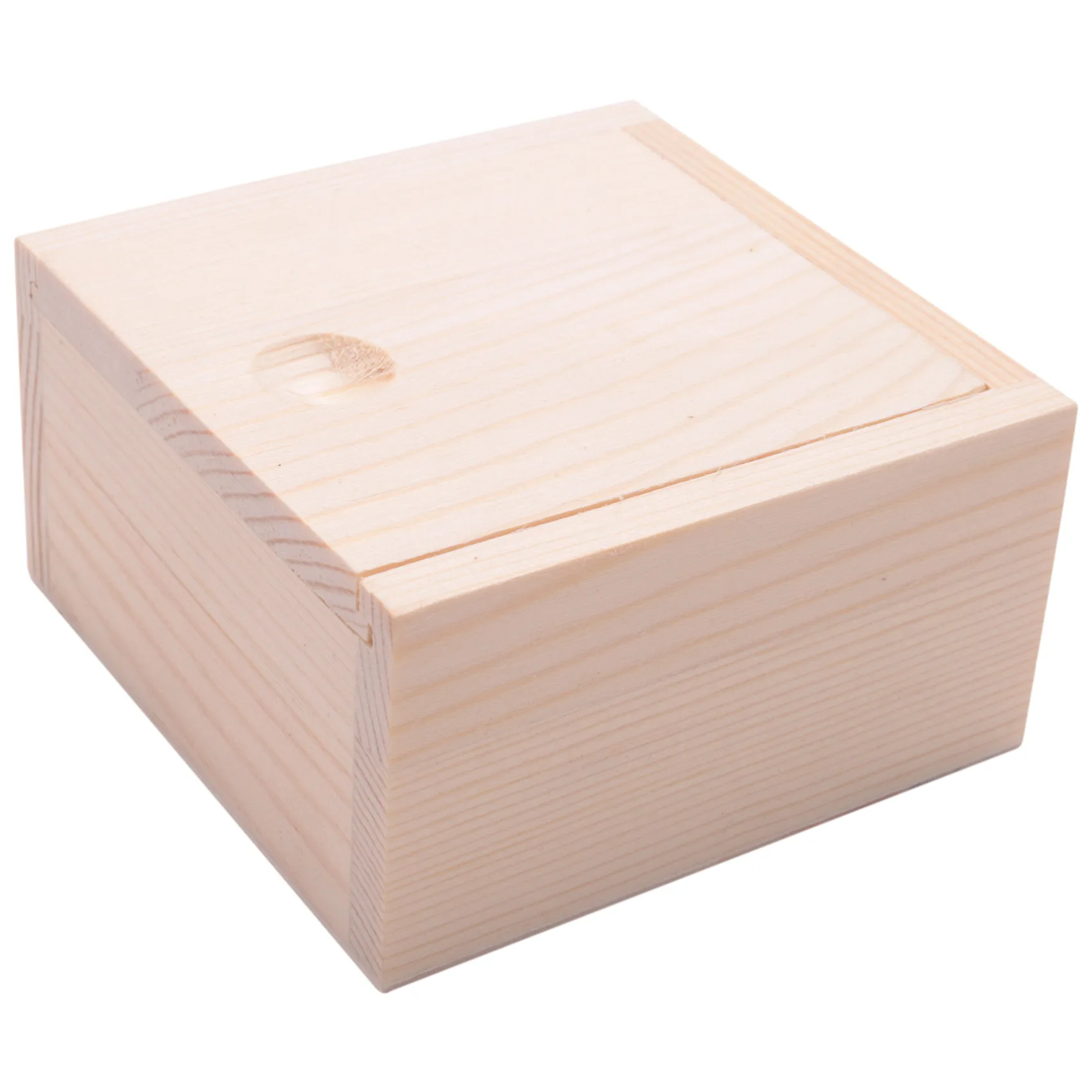 Petite boîte de rangement en bois uni, étui pour bijoux, petits gadgets, cadeau, couleur bois