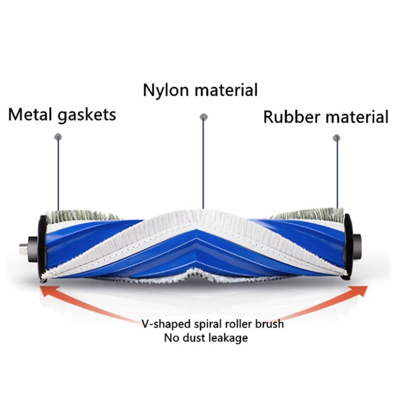 Cepillo principal lavable para Ecovacs X5 PRO/ X5 MAX / X5/ X2S, piezas de repuesto para Robot aspirador, cepillo de rodillo