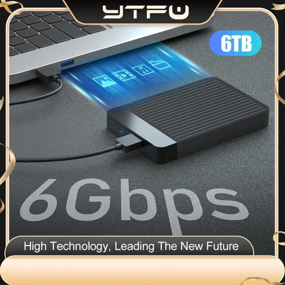 صندوق محرك أقراص صلبة من USB إلى SATA ، جيب ، سرعة عالية ، حاوية قرص صلب ، USB ، كابل من النوع C ، حتى 6 ، 6 جيجابايت ، SSD ، صندوق أقراص صلبة