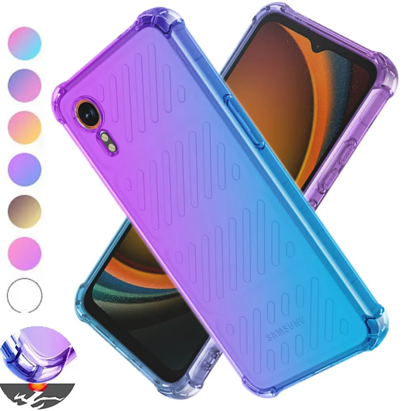 Gradient Silicone TPU Case for Samsung Galaxy Xcover 7 6 Pro Protective Cover Shockproof Transparent Fundas Coque Capa