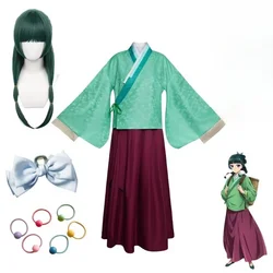 Anime The Apothecary Diaries Maomao Be A Flower Costume Cosplay Parrucca Verde Top Tornante Kusuriya No Hitorigoto Suit